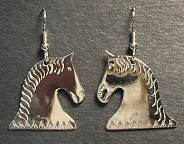 Earrings:  Horses Heads, medium