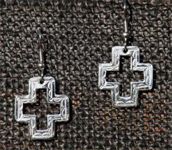 Earrings:  SW Crosses with Cut-Outs, 7/8"