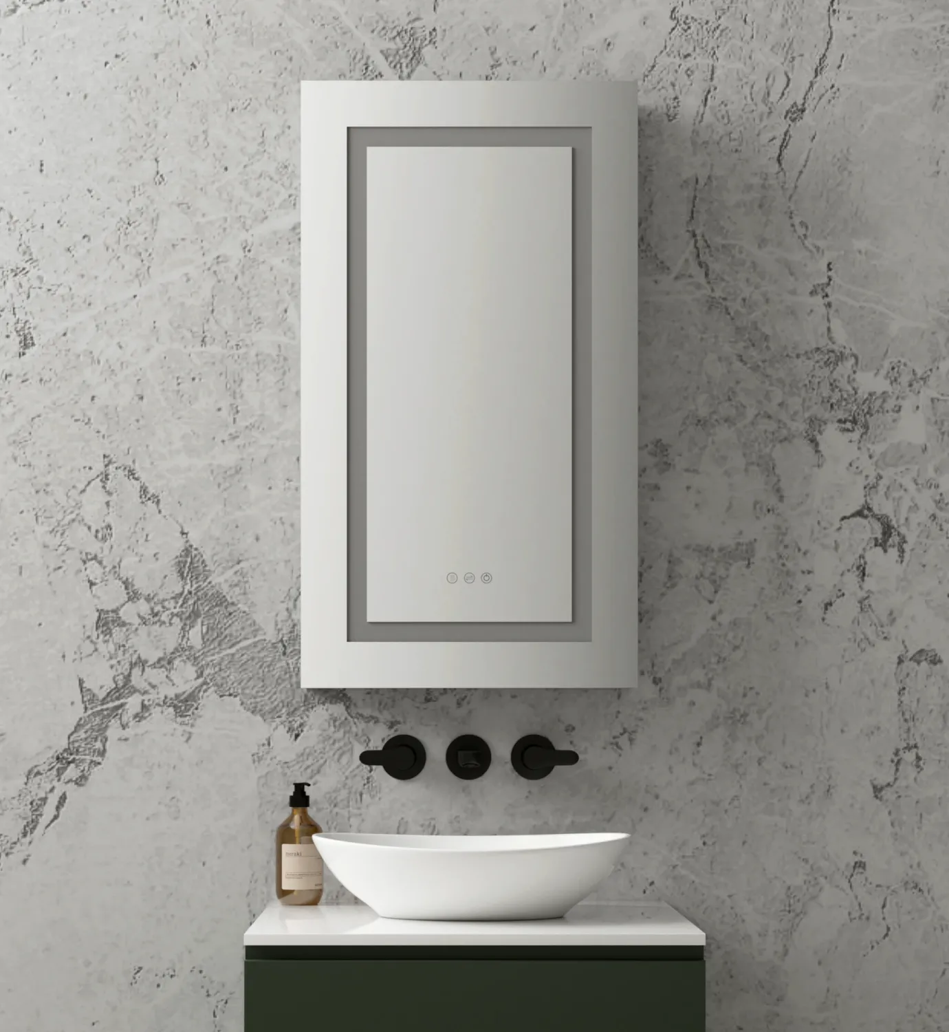 BrumaGlow - Dimmable Multifunctional Medicine Cabinet - 20&quot; x 36&quot; L