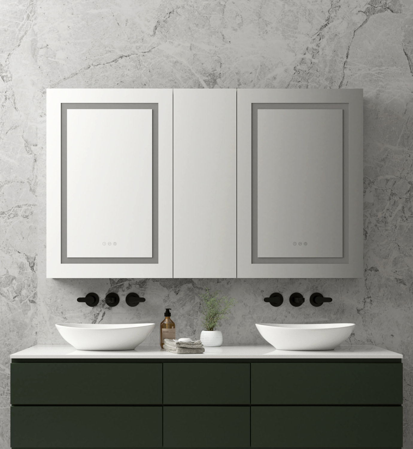 BrumaFusion - Dimmable Multifunctional Medicine Cabinet - 60" x 36"