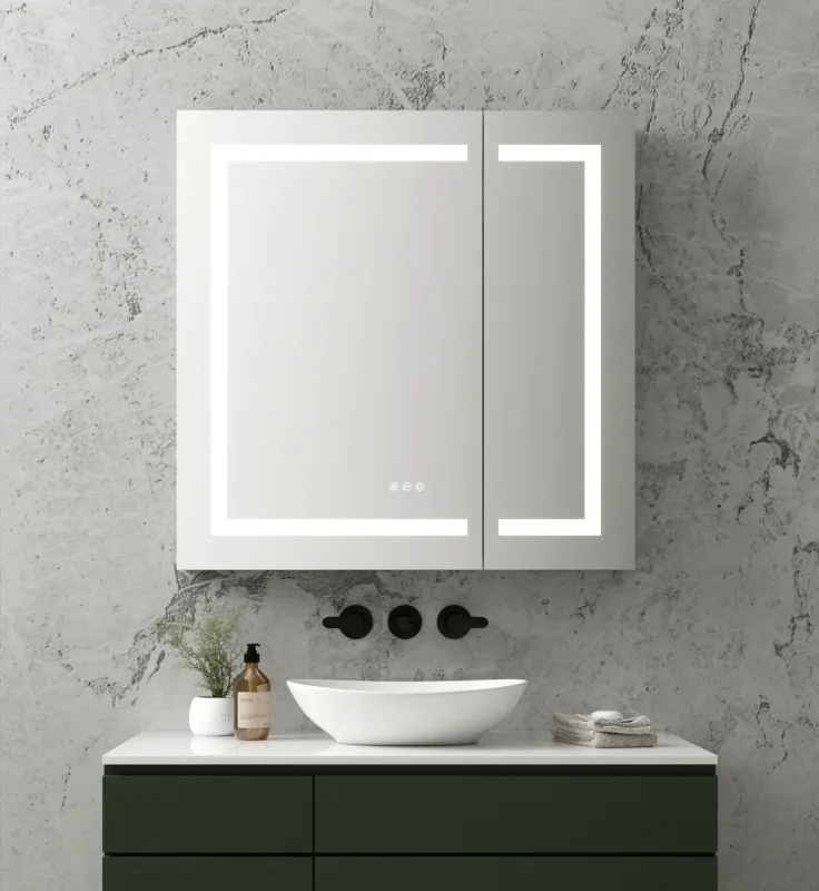 BrumaGlow – Lighted Medicine Cabinet with Mirror | 36" x 36"