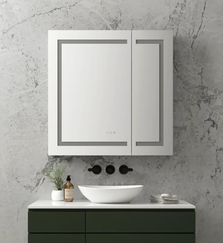 BrumaGlow – Lighted Medicine Cabinet with Mirror | 36" x 36"