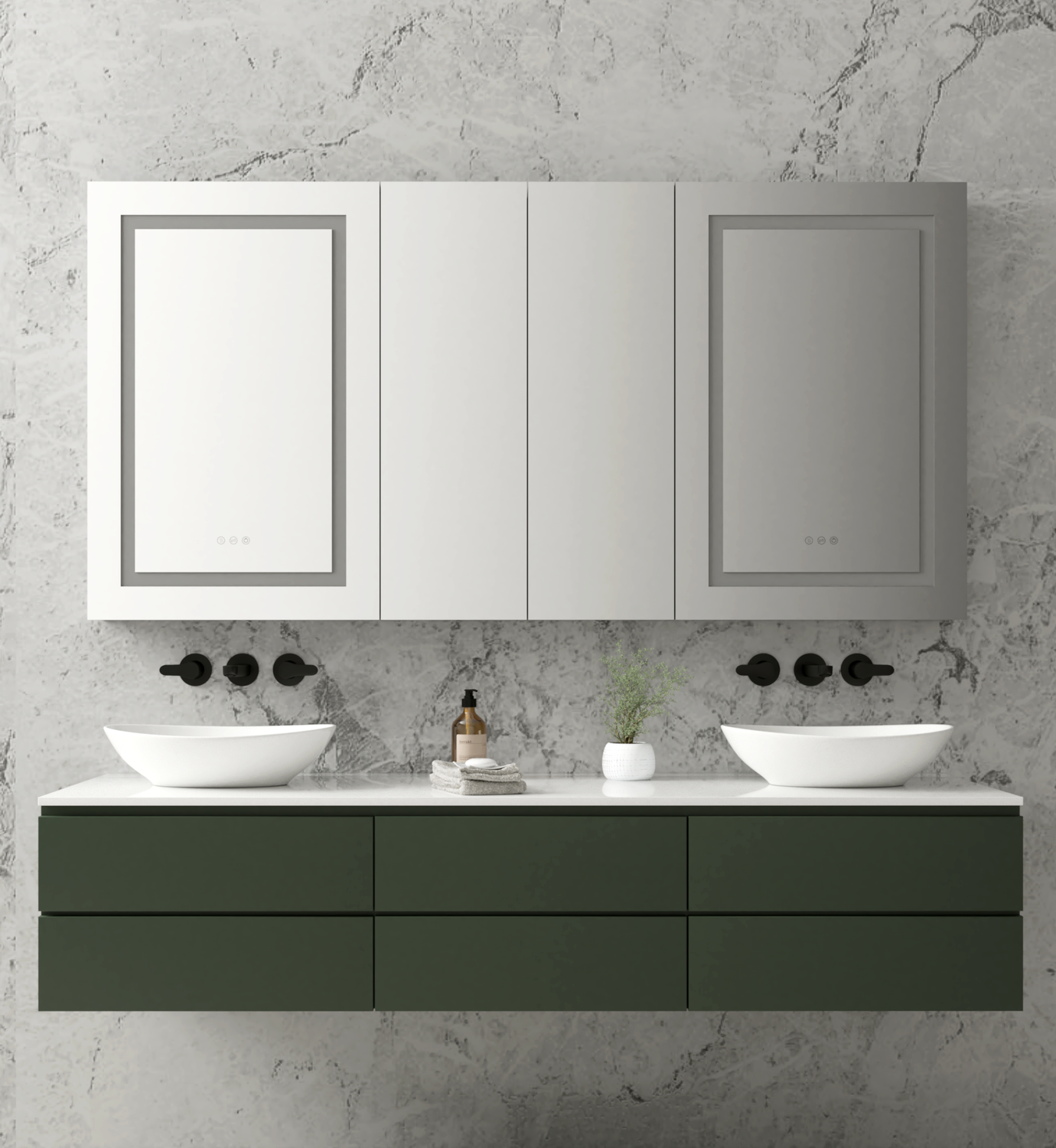 BrumaFusion - Dimmable Multifunctional Medicine Cabinet - 72" x 36"