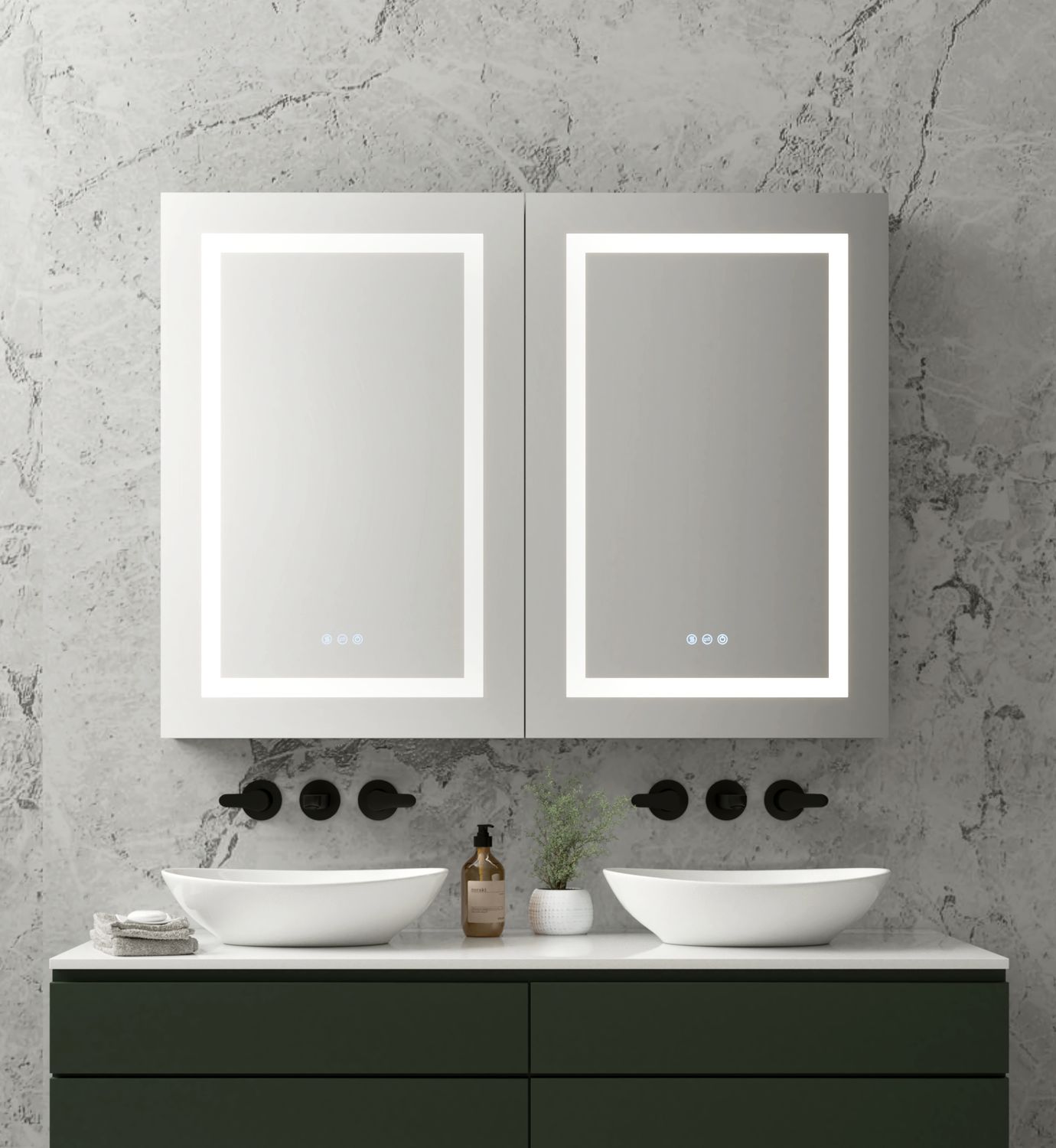 BrumaGlow - Dimmable Multifunctional Medicine Cabinet - 48" x 36" 2436-2436