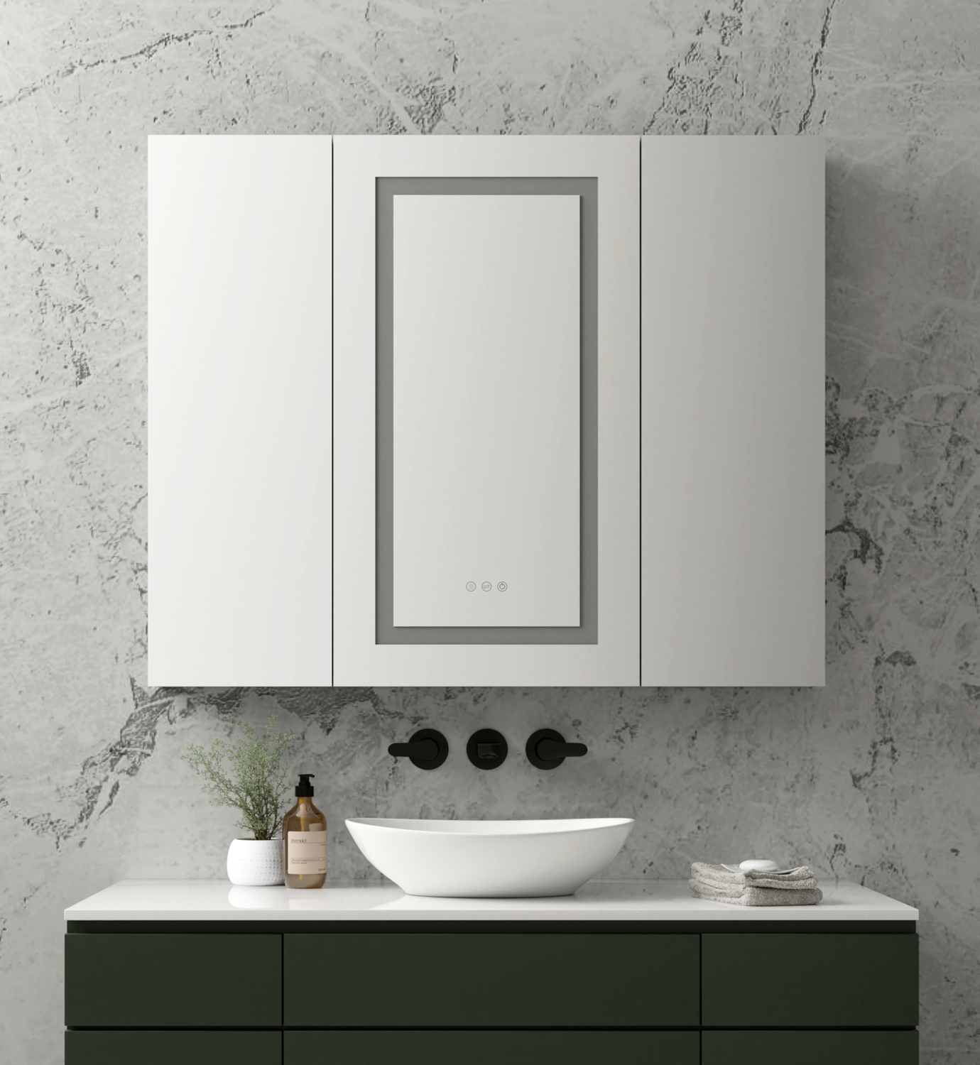BrumaFusion - Dimmable Multifunctional Medicine Cabinet - 44" x 36"