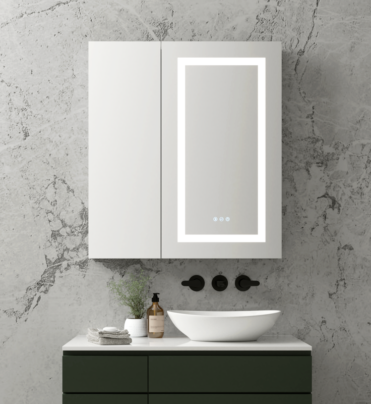 BrumaFusion – Double Lighted Medicine Cabinet with Mirror | 32" x 36"