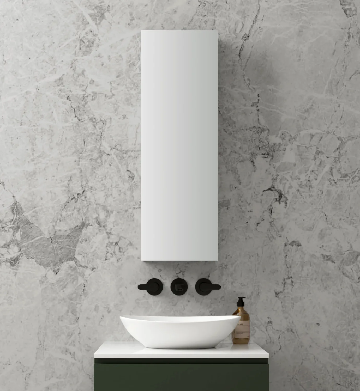 BrumaSmall - Connectable Medicine Cabinet - 12" x 36"- Left