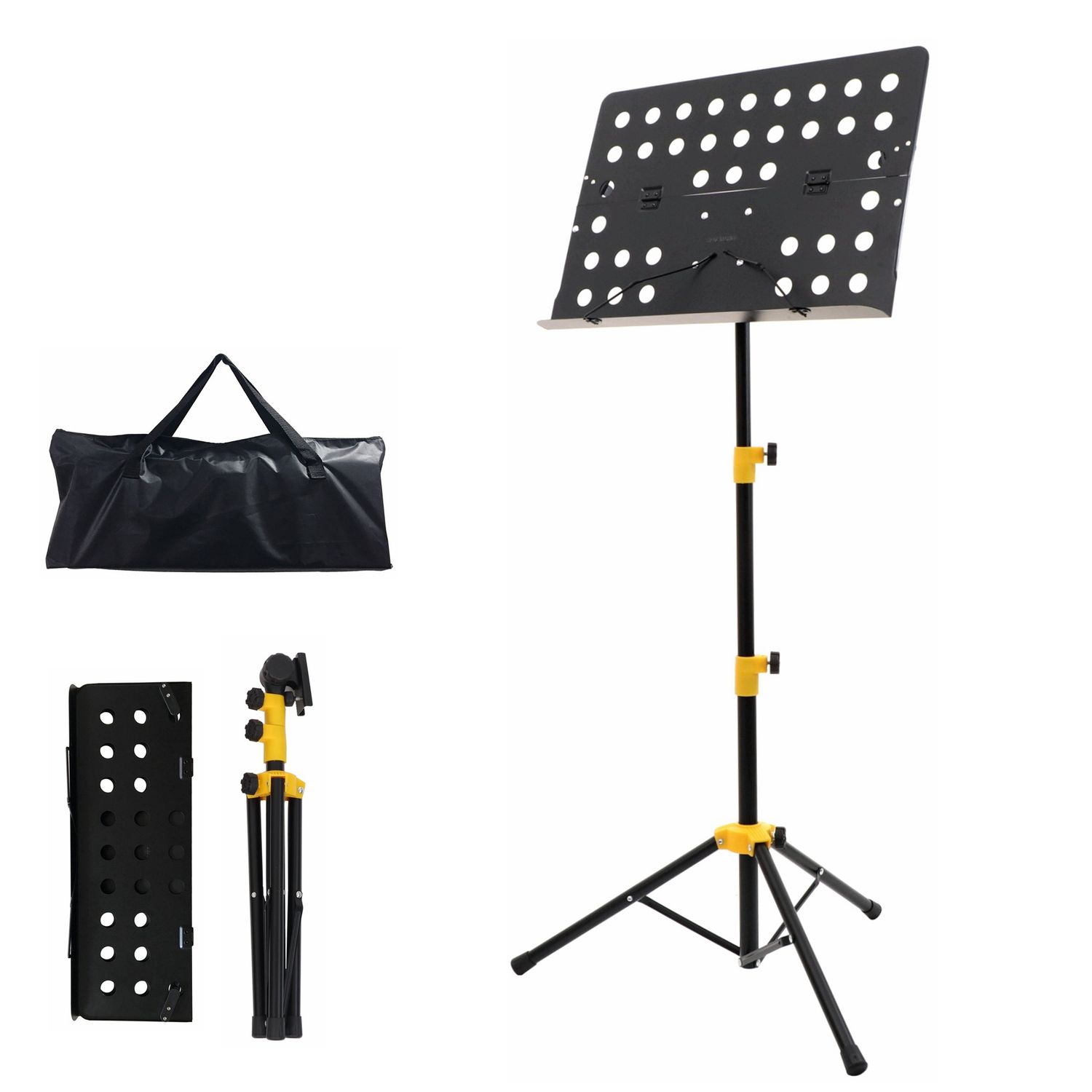 Yellow Joint Folding Large Spectrum Table – Versatile Music Frame with Bag for Drummers