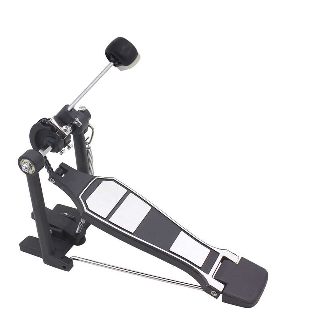Single Pedal Drum Mallet Head – Brushed Metal ABS with Felt – Superior Durability and Control