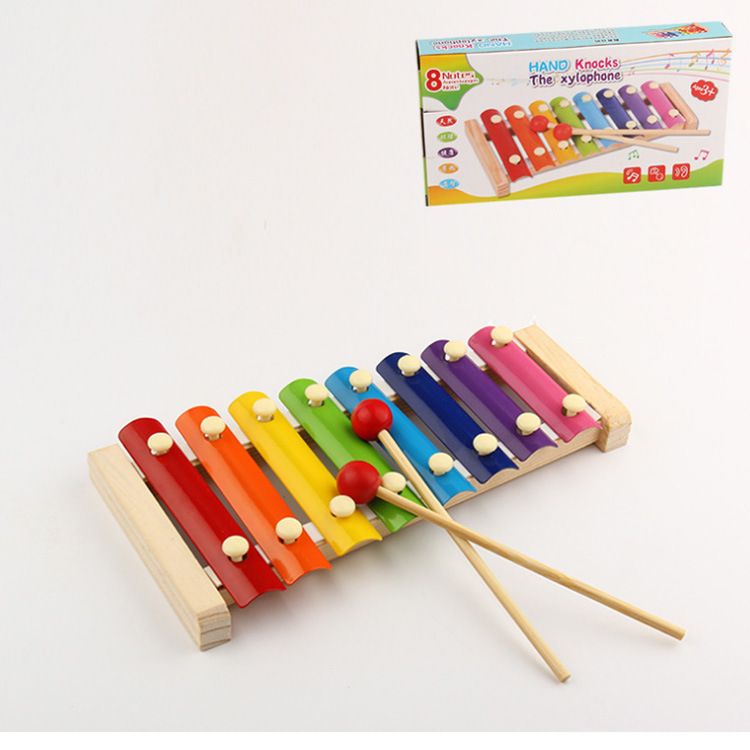 Children's Educational Eight-tone Playing Piano Wooden Hand Playing Xylophone Boys And Girls Color Playing Building Blocks Toys 1-3 Years Old Children's Educational Eight-tone Playing Piano Wooden Hand Playing Xylophone Boys And Girls Color Playing Building Blocks Toys 1-3 Years Old
