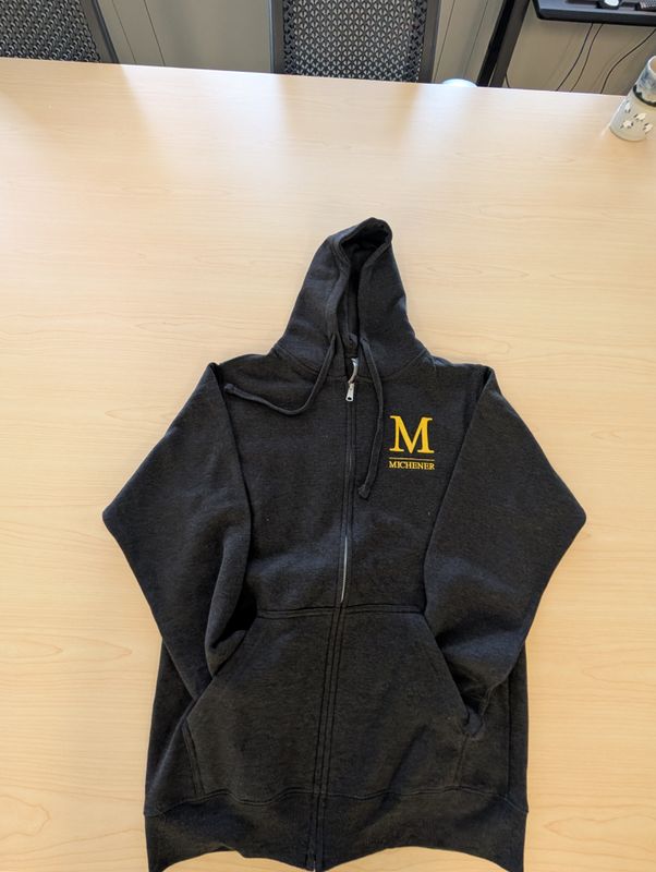 full zip hoodie - charcoal