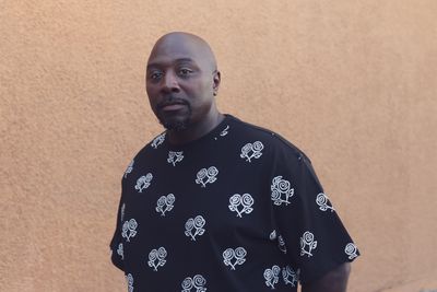 Black Pattern Roses T Shirt