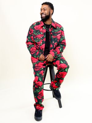 Roses All Over Demim Jacket