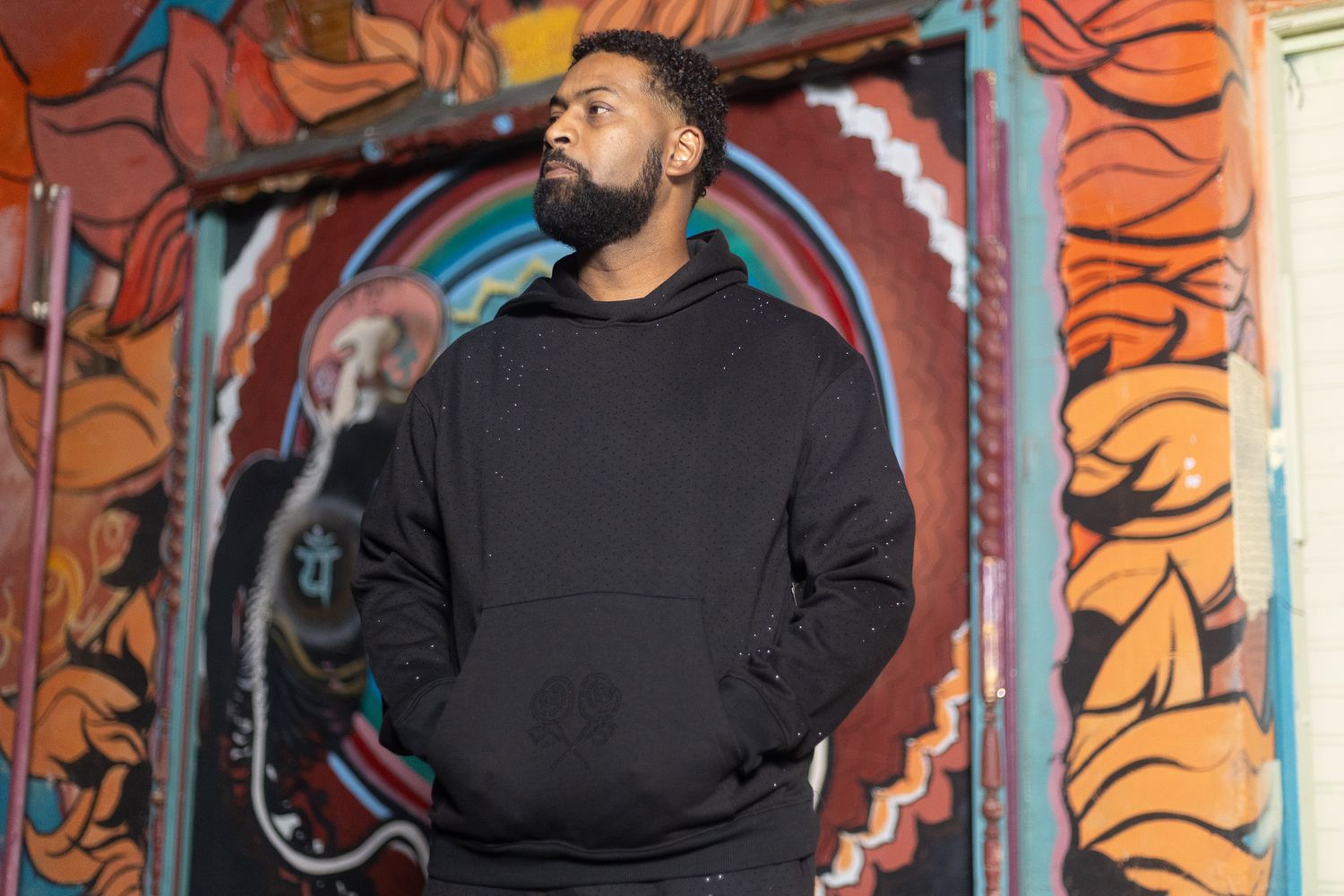 Black Out Rhinestone Hoodie