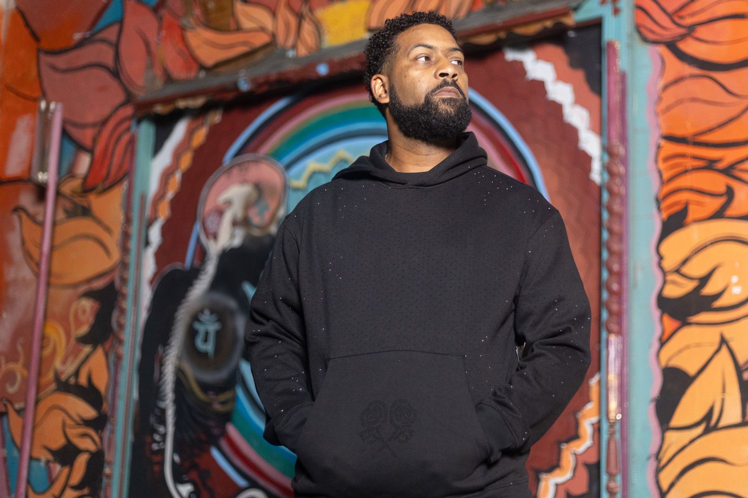 Black Out Rhinestone Hoodie