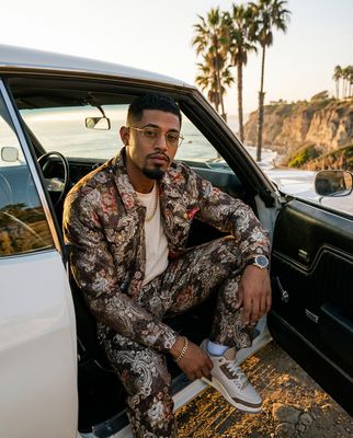 Roses Gold and Cinnamon Jacket Set