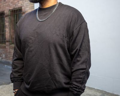 Roses Black Long Sleeve Sweatshirt