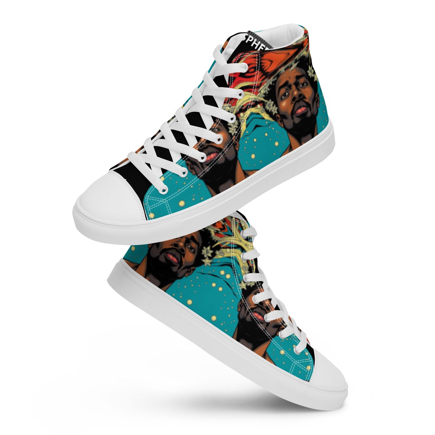 Step up your shoe game with the High Top Canvas Shoes. These handmade, trendy shoes are sure to spice up your outfit. Get yours now!

• 100% polyester, canvas upper side

• Ethylene-vinyl acetate (EVA) rubber outsole

• Breathable lining, soft insole

• Faux leather toe cap

• Padded collar, lace-up front

• Soles and laces in matching colors

• Blank product sourced from China

Important: This product is available in the following countries: United States, Canada, Australia, United Kingdom, New Zealand, Japan, Austria, Andorra, Belgium, Bulgaria, Croatia, Czech Republic, Denmark, Estonia, Finland, France, Germany, Greece, Holy See (Vatican city), Hungary, Iceland, Ireland, Italy, Latvia, Lithuania, Liechtenstein, Luxemburg, Malta, Monaco, Netherlands, Norway, Poland, Portugal, San Marino, Slovakia, Slovenia, Switzerland, Spain, Sweden, and Turkey. If your shipping address is outside these countries, please choose a different product.

Due to the made-to-order manufacturing process of all the products in our shop, we are unable to accept returns or exchanges.

Please carefully check the size guides and item descriptions before placing your order! If you encounter an issue with your order or have any questions about our policies, feel free to send us a message.

Thank you for your understanding, and happy shopping!
