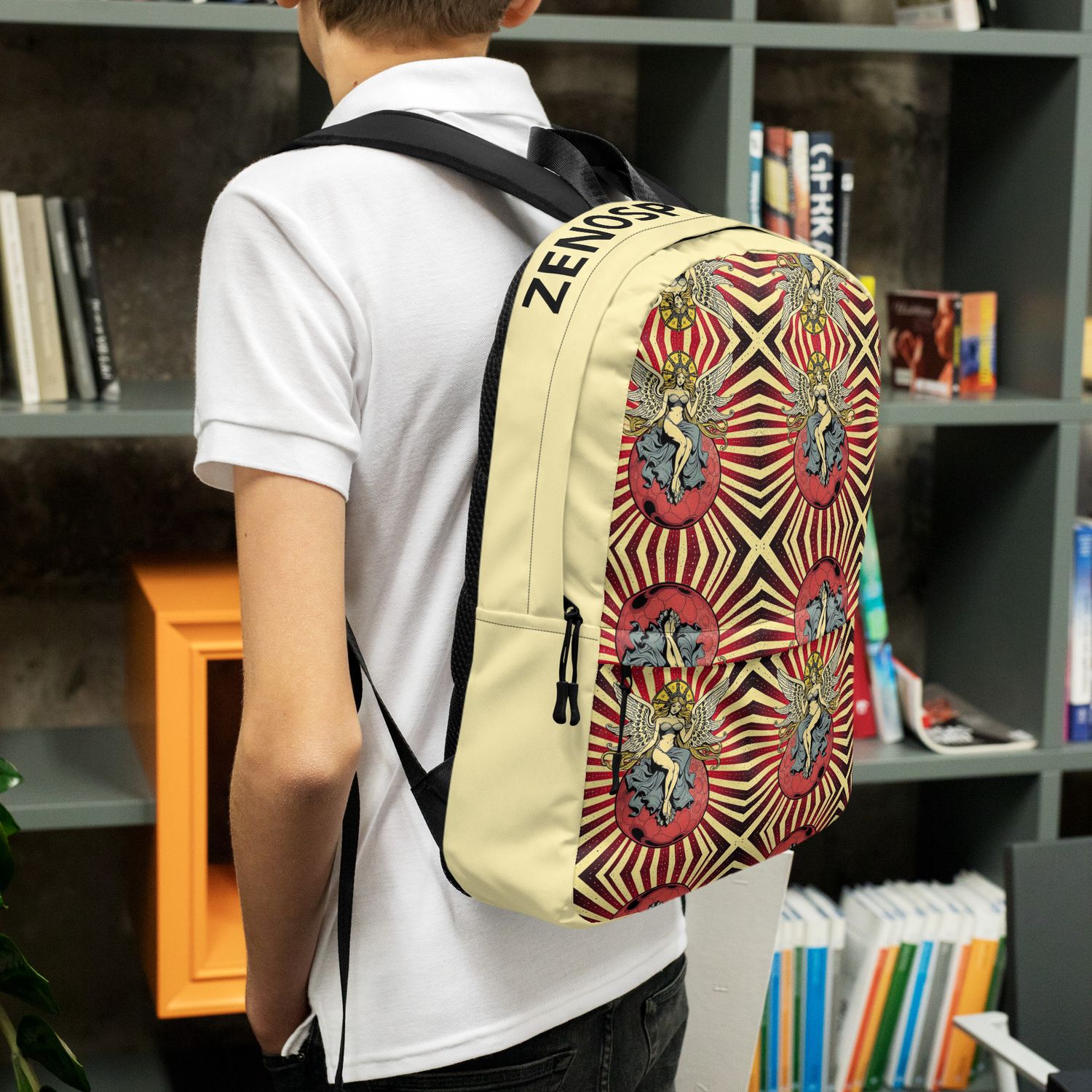 This medium size backpack is just what you need for daily use or sports activities! The pockets (including one for your laptop) give plenty of room for all your necessities, while the water-resistant material will protect them from the weather.

• Made from 100% polyester

• Dimensions: H 16⅛&quot; (41cm), W 12¼&quot; (31cm), D 3⅞&quot; (10cm)

• Fabric weight: 9 oz./yd.² (305 g/m²)

• Maximum weight limit: 44lbs (20kg)

• Water-resistant material

• Large inside pocket with a separate compartment for a 15” laptop, front pocket with a zipper, and a hidden pocket with zipper on the back of the bag

• Top zipper has 2 sliders with zipper pullers

• Silky lining, piped inside hems, and a soft mesh back

• Padded ergonomic bag straps from polyester with plastic strap regulators

• Blank product components sourced from China

Due to the made-to-order manufacturing process of all the products in our shop, we are unable to accept returns or exchanges.

Please carefully check the size guides and item descriptions before placing your order! If you encounter an issue with your order or have any questions about our policies, feel free to send us a message.

Thank you for your understanding, and happy shopping!