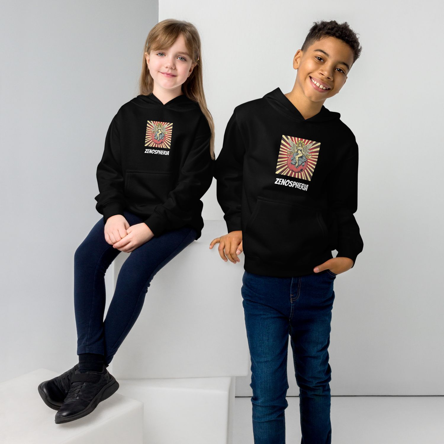 Young or old—hoodies are one of those timeless pieces that fit seamlessly into everyone’s wardrobe. The kids fleece hoodie will easily become a trusted companion for all your kiddo’s adventures thanks to its soft and cozy feel. The hoodie is made from durable material and has elastic cuffs and a waistband that will ensure long-lasting performance.

• 65% cotton and 35% polyester

• Heather colors are 60% cotton and 40% polyester

• 100% cotton exterior

• Fabric weight: 7.0 oz/yd² (237 g/m²)

• Side-seamed construction

• Tightly knit

• 2-panel hood

• Ribbed cuffs and waistband

This product is made especially for you as soon as you place an order, which is why it takes us a bit longer to deliver it to you. Making products on demand instead of in bulk helps reduce overproduction, so thank you for making thoughtful purchasing decisions!

Due to the made-to-order manufacturing process of all the products in our shop, we are unable to accept returns or exchanges.

Please carefully check the size guides and item descriptions before placing your order! If you encounter an issue with your order or have any questions about our policies, feel free to send us a message.

Thank you for your understanding, and happy shopping!