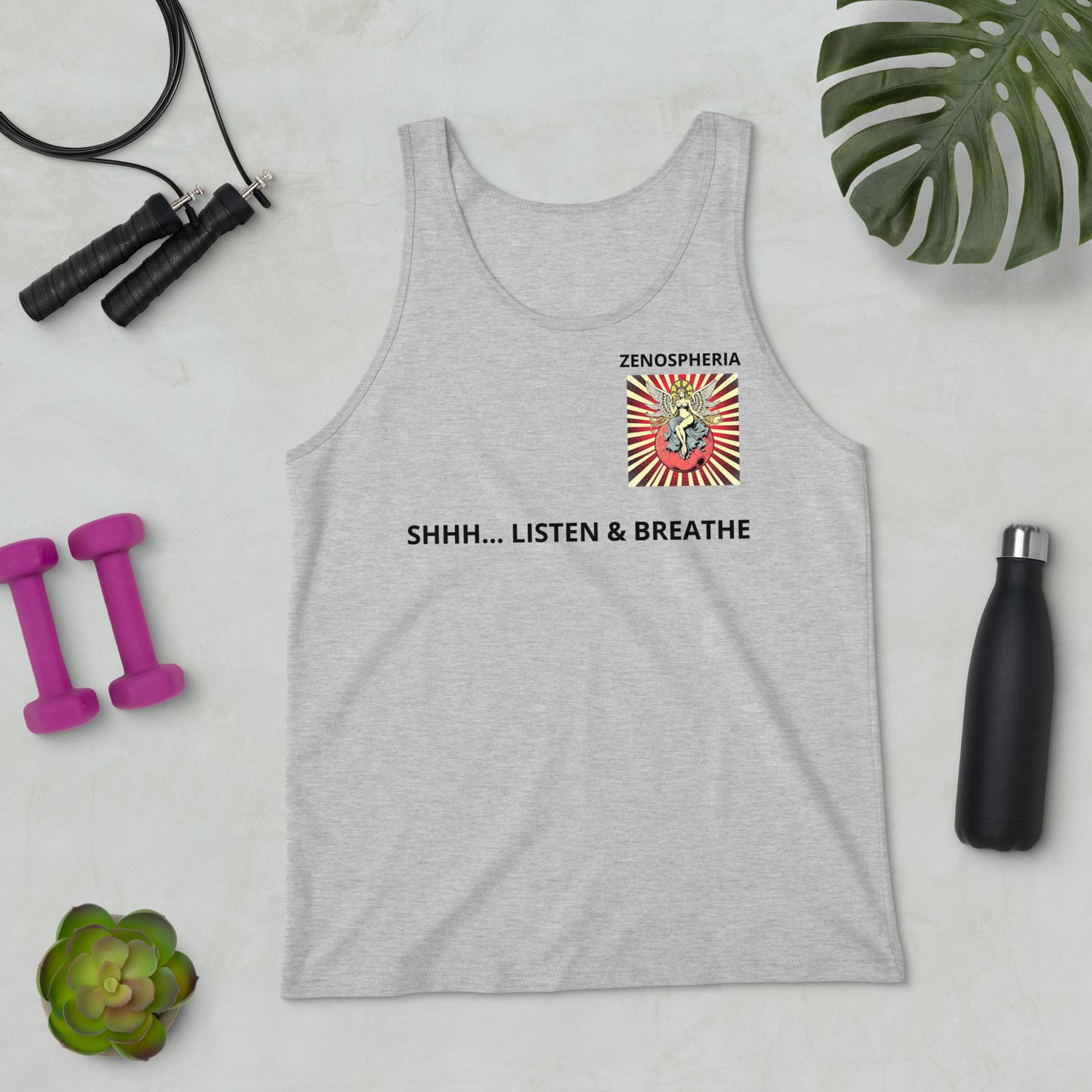 Men&#39;s Tank Top SHHH... LISTEN &amp; BREATHE Zenospheria