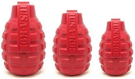 USA K-9 Grenade Treat Dispenser Dog Toy (XL)