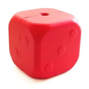 Dice Toy Durable Rubber Treat Dispenser