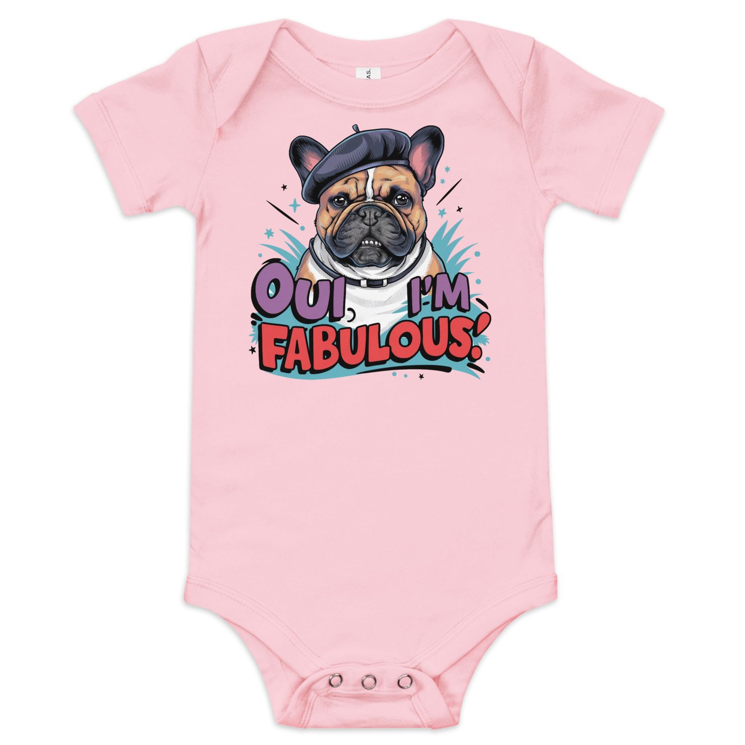 Frenchie Baby short sleeve one piece