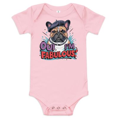 Frenchie Baby short sleeve one piece