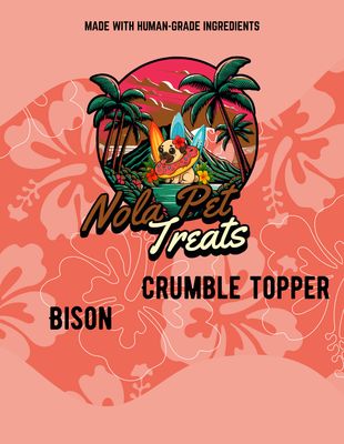 Bison Power Blend Crumble Topper – Grass Fed Bison Organ Blend for Dogs &amp; Cats