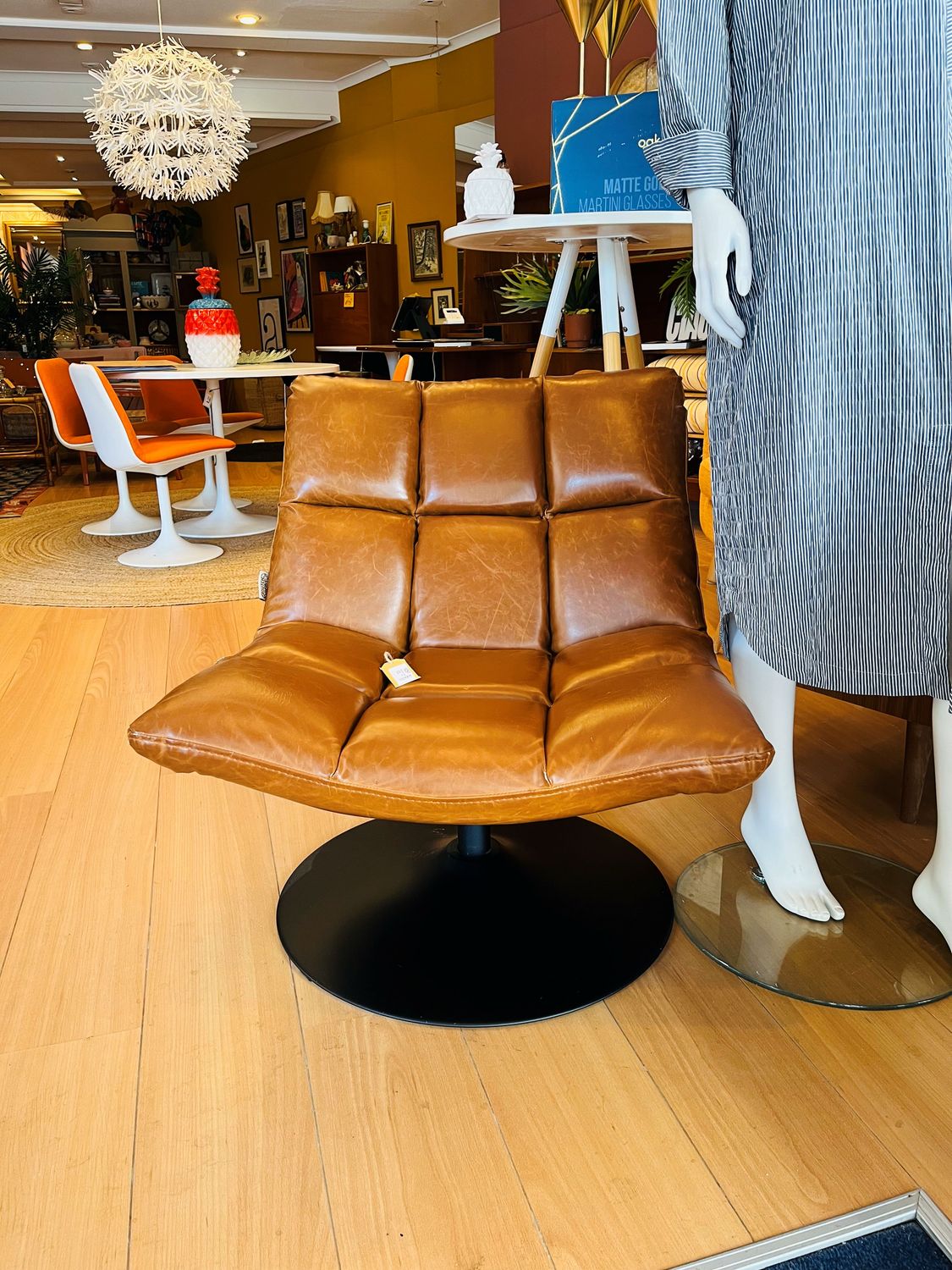 Dutchbone chair Cognac