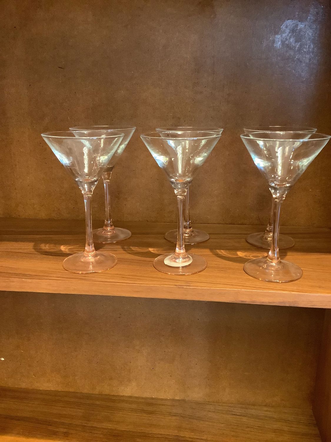 Set of Vintage Champagne Glasses Rose colour