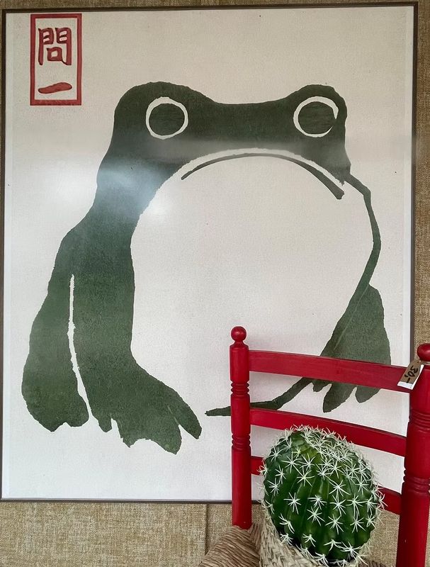 Ingelijste poster Japanse kikker