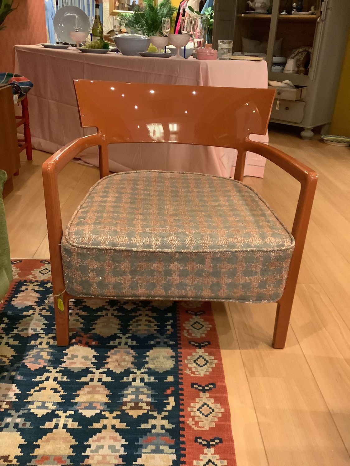 Kartell Cara fauteuil roestbruin, roest-beige zitkussen