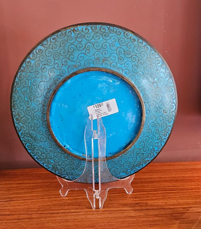 Koperen Cloisonné emaille bord