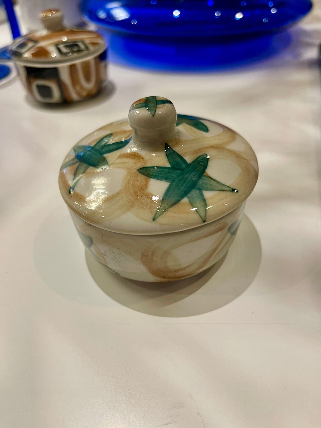 Potje met dekseltje bruin