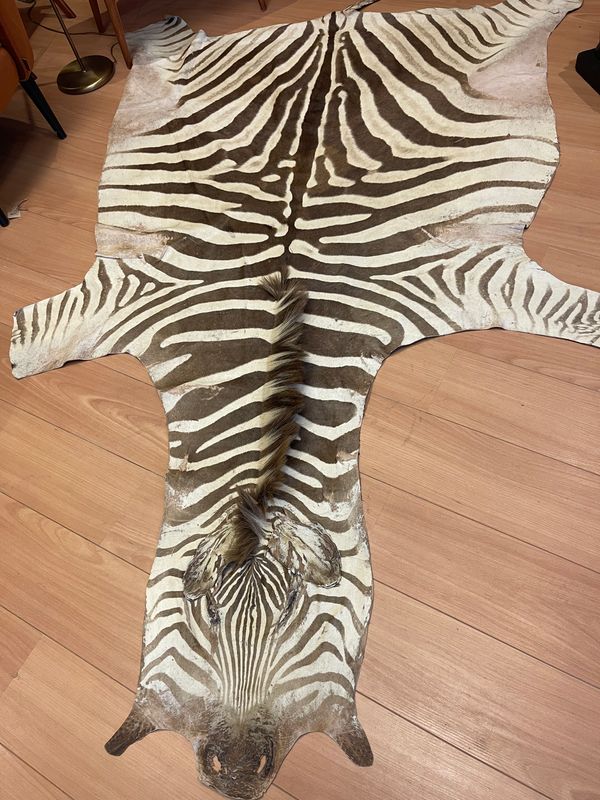 Vloerkleed van zebrahuid