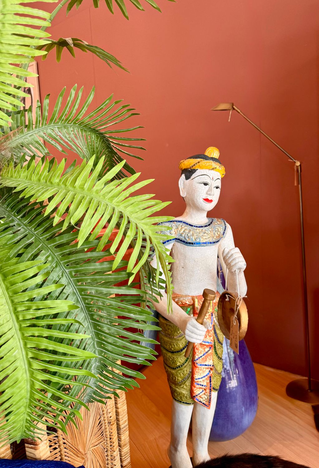 Thaise monnik houten sculpture 