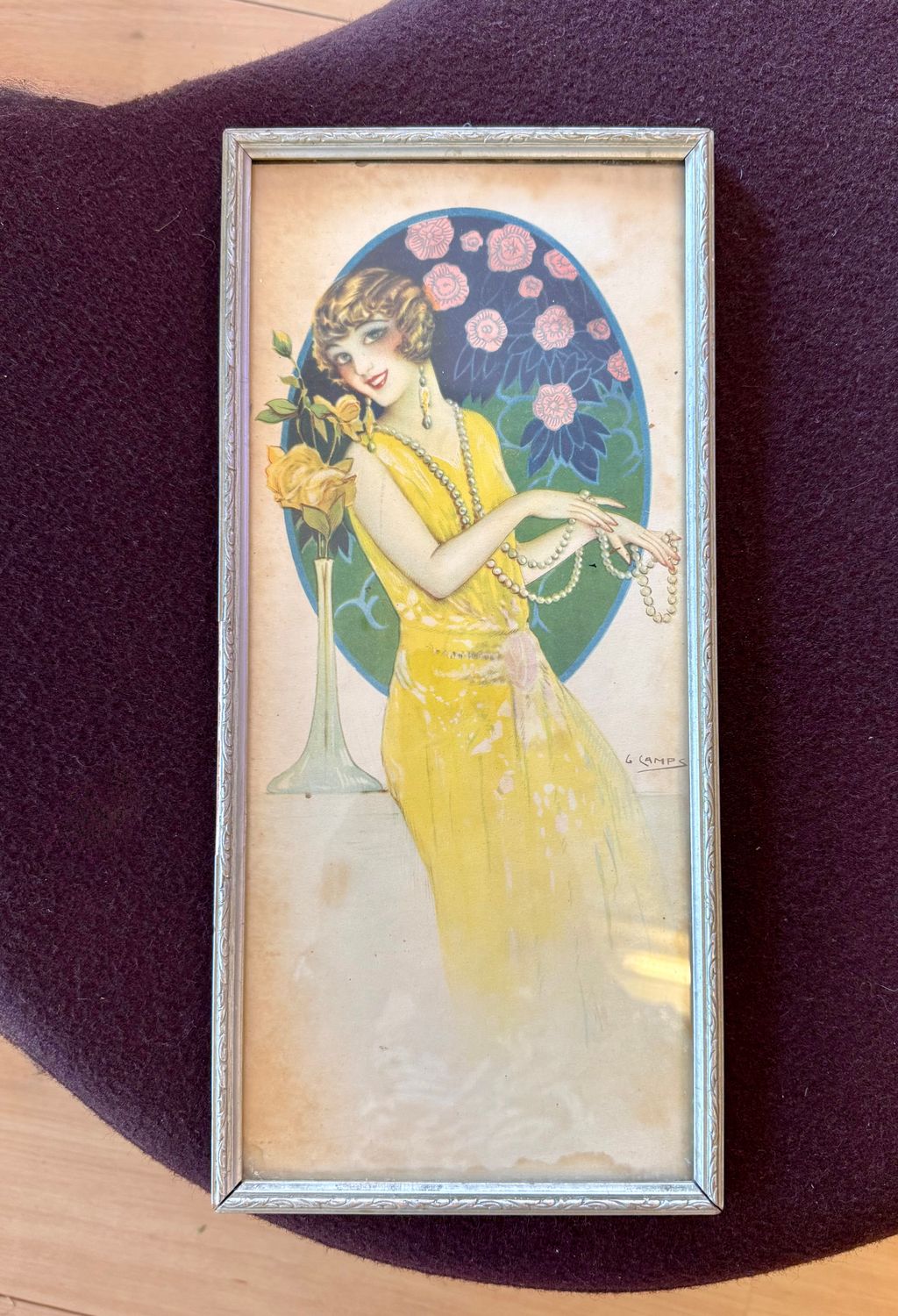 Portret van Dame in Art deco stijl