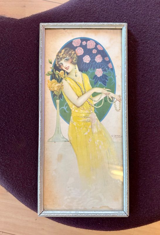Portret van Dame in Art deco stijl