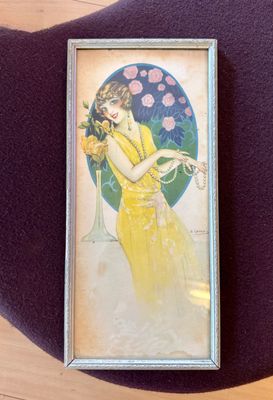 Portret van Dame in Art deco stijl
