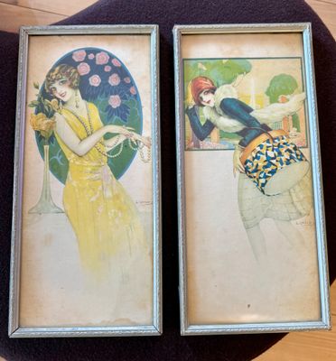 Portret van Dame in Art deco stijl