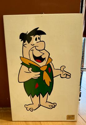 Fred Flintstone afbeelding op hout