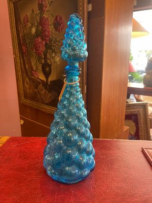 Blauwe decanter karaf druif