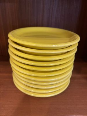Set kleine gele borden
