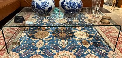 Massieve glazen salontafel