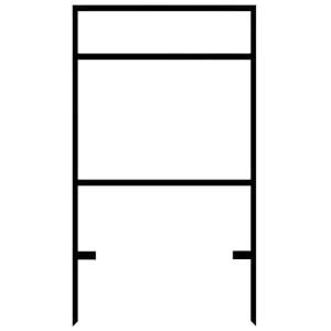 H-Frame:  Holds two Signs, Color: Black