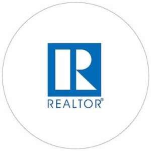 Magnet: 6-Inch round with 'R' Logo, Color: White