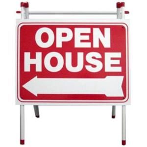 A-Frame: 18x24 Plastic Open House, Color: Red