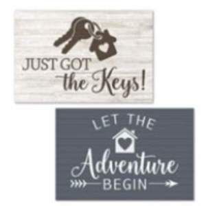 Corrugated: 23x15,  Let The Adventure Begin